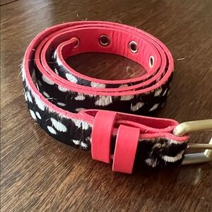 38” animal print belt